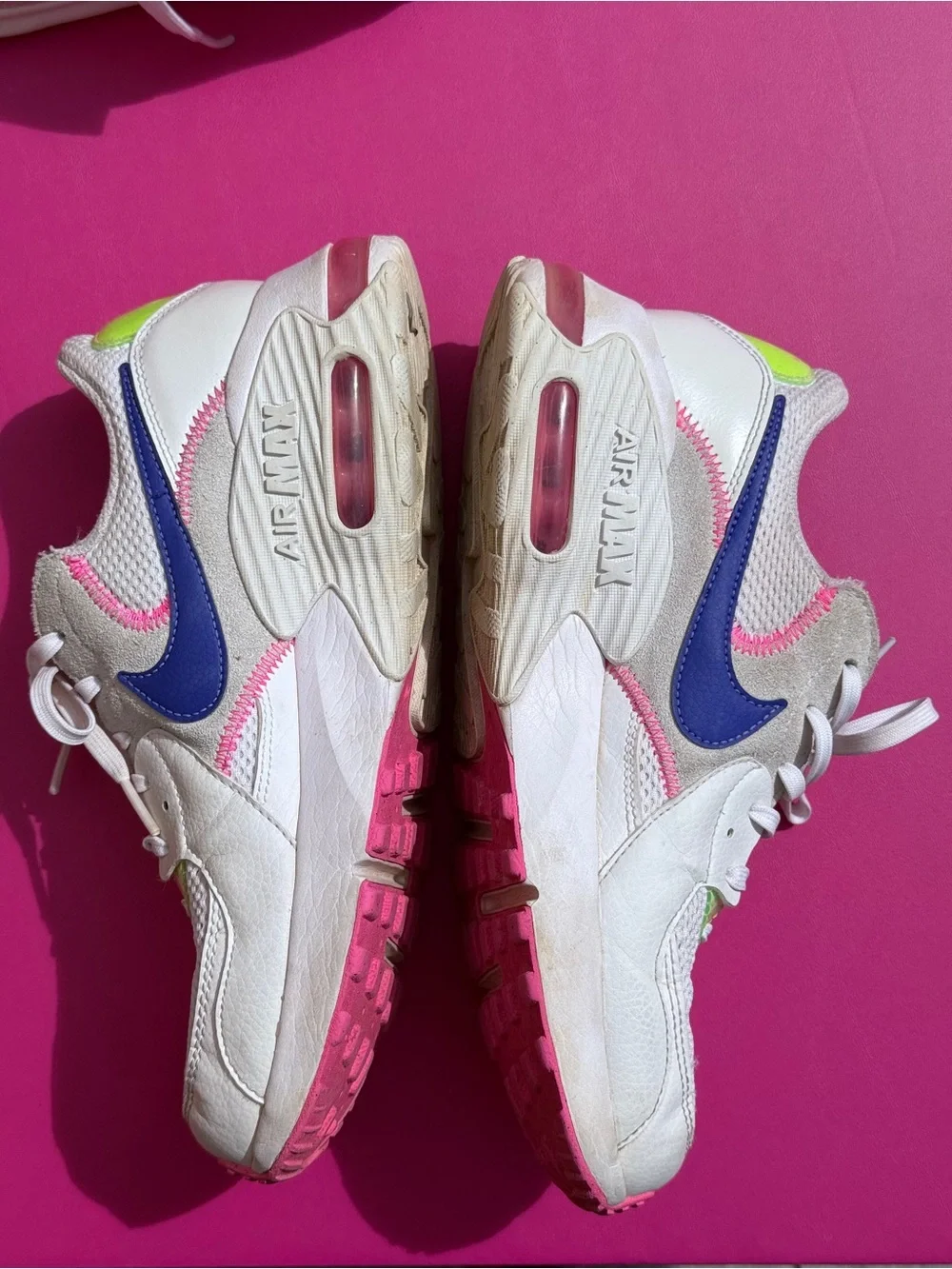 Nike Air Max Excee White, Adidas Cloudfoam Pure Pink Sneaker Bundle EU Size 40.5